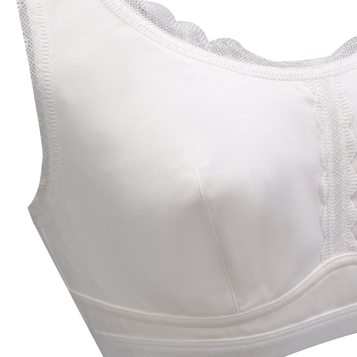 Georgia Silk Back Support Full Coverage Wireless Organic Cotton Bra, view 18 – Juliemay Lingerie