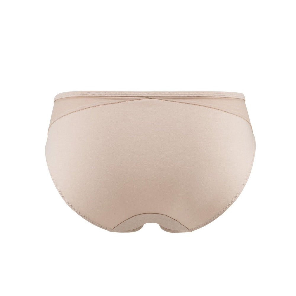 Hope Silk and Organic Cotton Brief in Skin Tone Colours, view 2 – Juliemay Lingerie