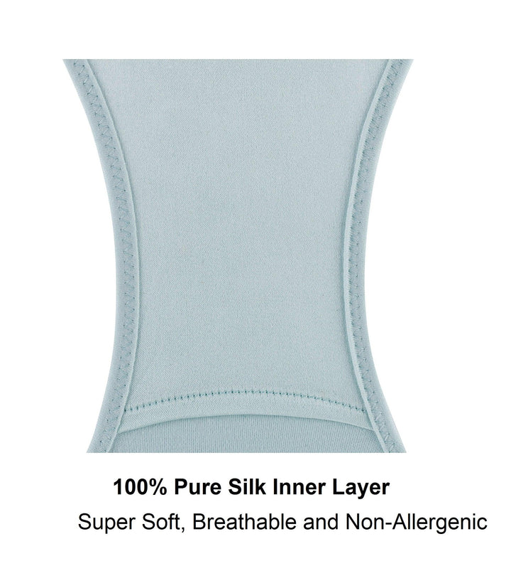 Coral- Silk &amp; Organic Cotton Full Brief in Aqua Blue - Juliemay Lingerie