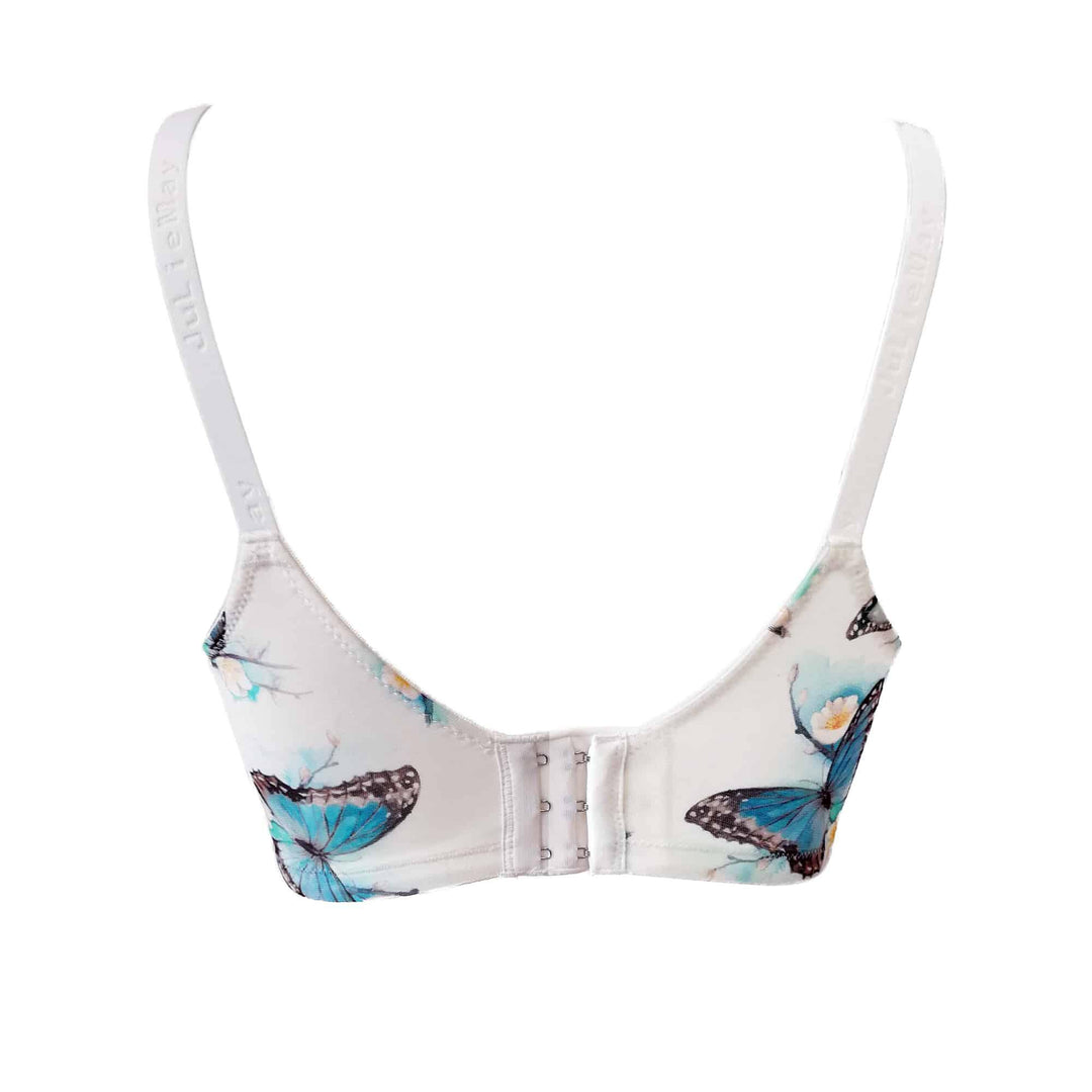 Morpho Bendable Wire Silk and Organic Cotton Bra, back view (2) – Juliemay Lingerie