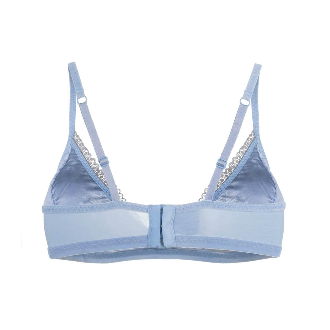 Serenity Lace Organic Cotton and Silk Bralette, back view – Juliemay Lingerie