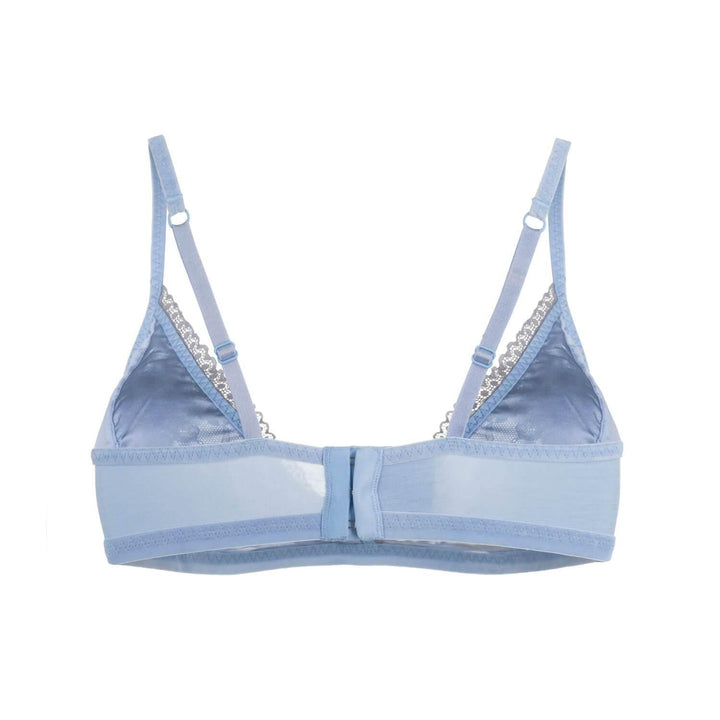 Serenity Lace Organic Cotton and Silk Bralette, back view – Juliemay Lingerie